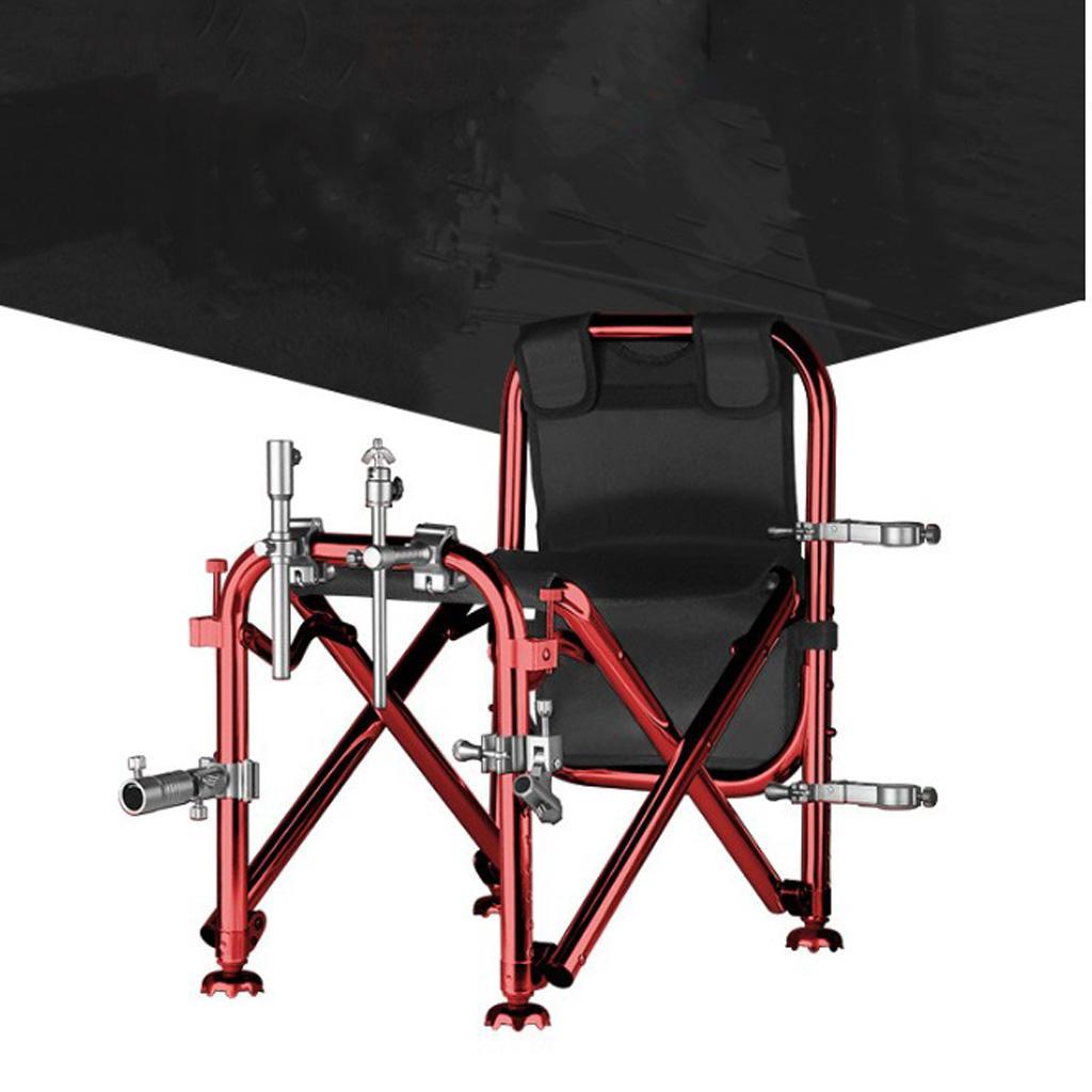 Portable Fishing Chair Accessories Ultra-Light Fishing Rod Rack Bait Tray Light Support Holder Clamp Umbrella Stand