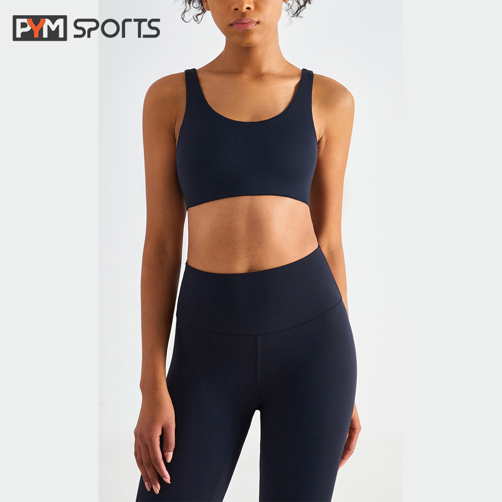 Áo Bra Lulu CD tập Gym-Yoga PYMSPORT PYMBR042 dáng crotop 2 dây nâng ngực, khoét lưng sâu