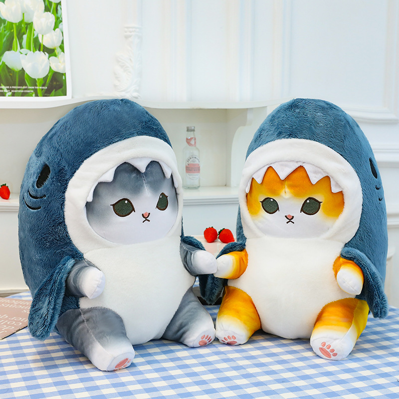 Gấu bông mèo cosplay cá mập, cá mập mèo dễ thương siêu cute cho bé (20cm---&gt;50cm) hàng xịn cao cấp an toàn cho trẻ nhỏ
