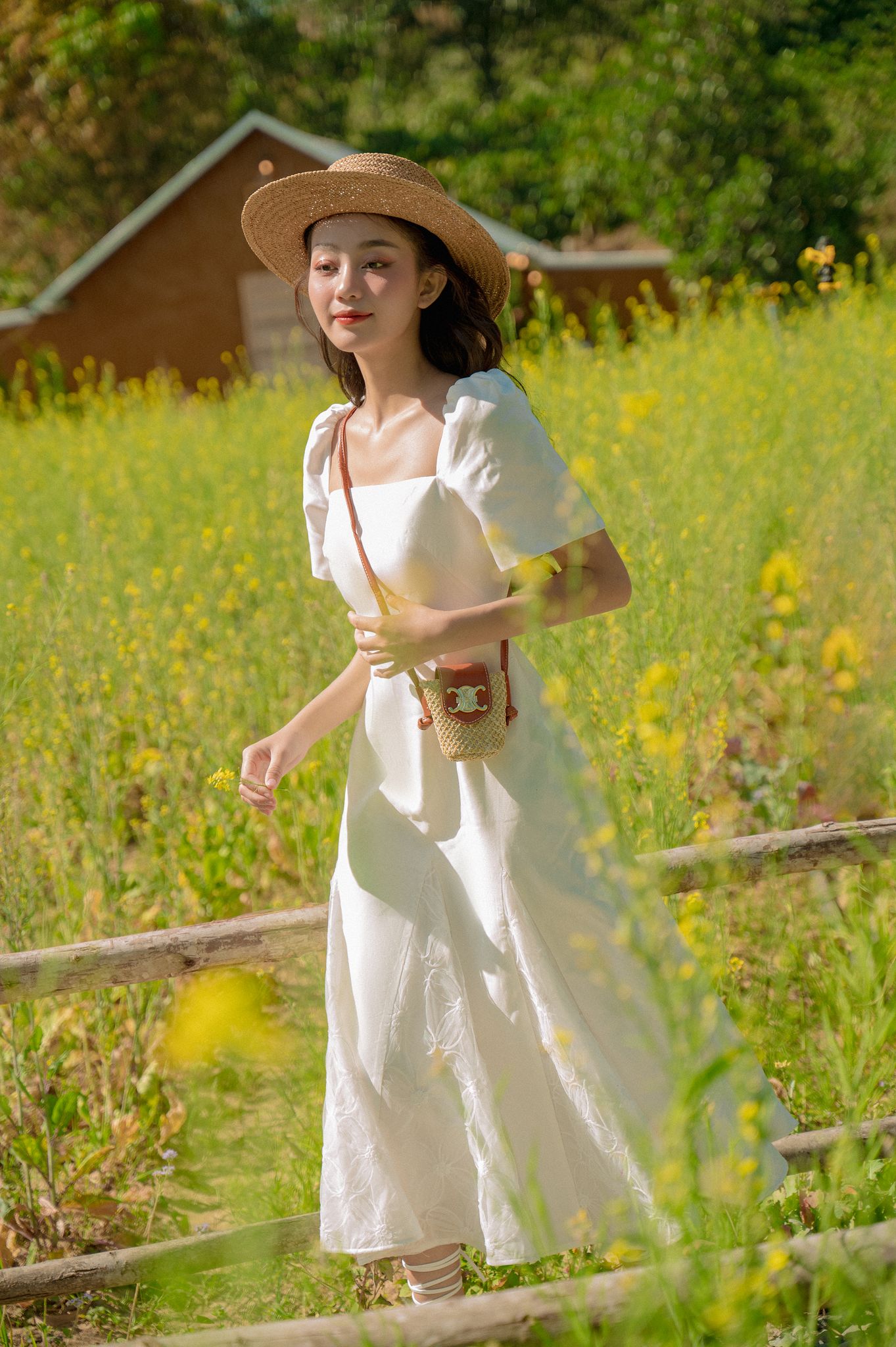 OLV - Đầm Nina Square Neck Dress