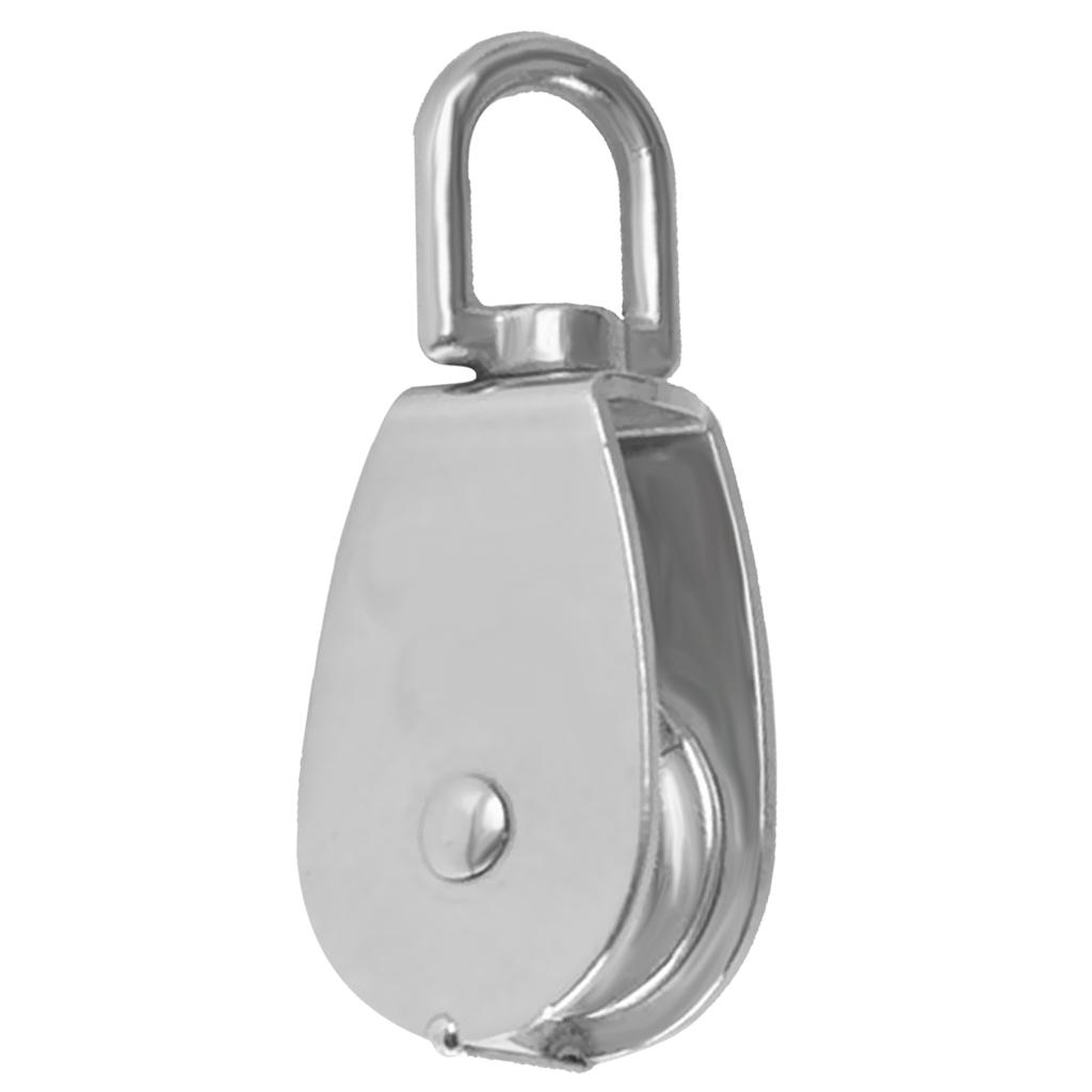 4 Pieces 304 Stainless Steel Swivel Rigging Lifting Pulley Block M15+M20
