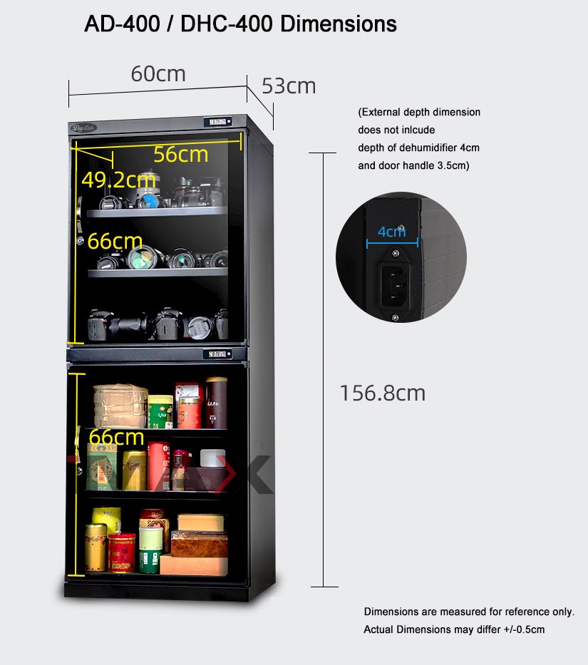 Tủ chống ẩm DryCabi AD-400, 400 lít - Hàng chính hãng