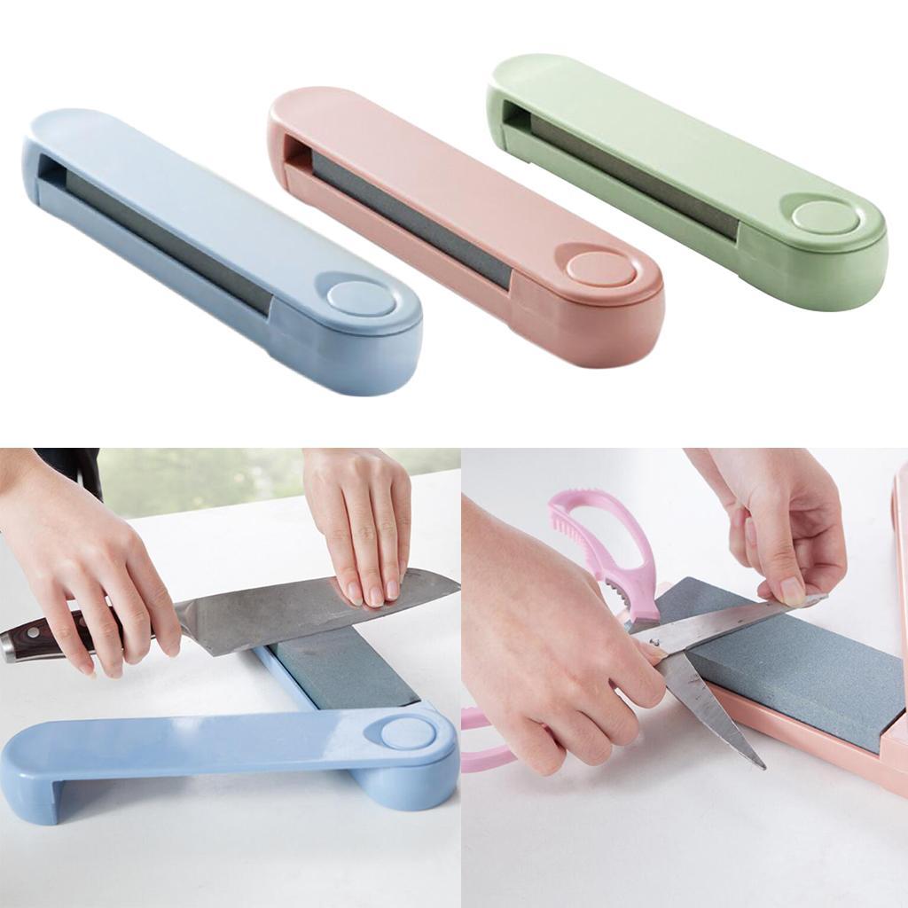 Kitchen Whetstone Knife Coarse&amp;Fine Sharpener with Anti-slip Base Dual Sided