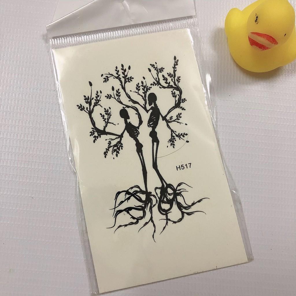 Hình xăm dán cây tình yêu 10x6cm- mua 5 tặng 1 mini xinh