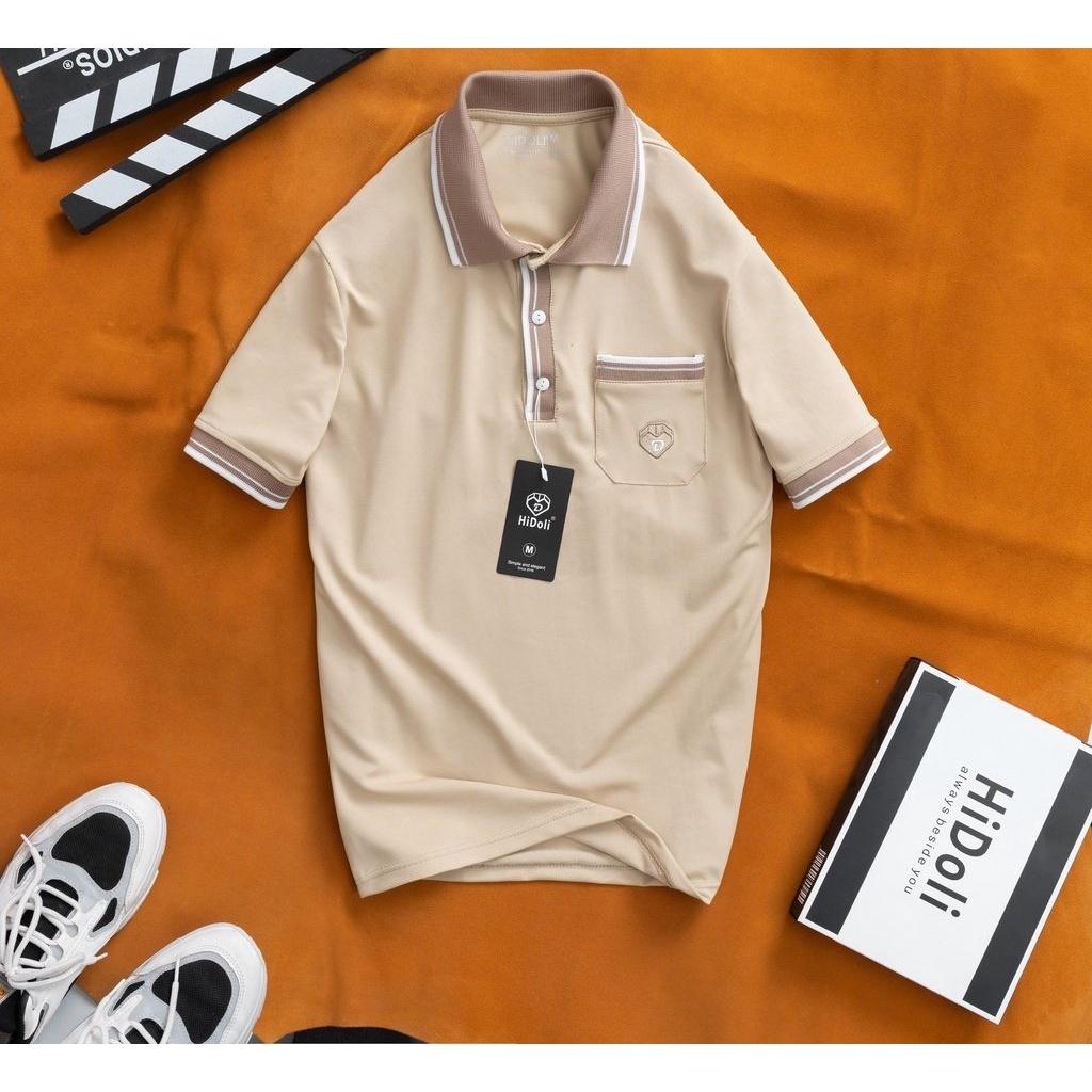 Áo Polo nam phối ngang JBAGGY, áo phông nam thiết kế vải cá sấu cotton cao cấp ngắn tay cực sang trọng