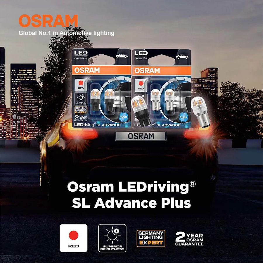 Combo 2 Bóng Đèn Led Tín Hiệu AUX OSRAM T20 12V - Nhập Khẩu Chính Hãng