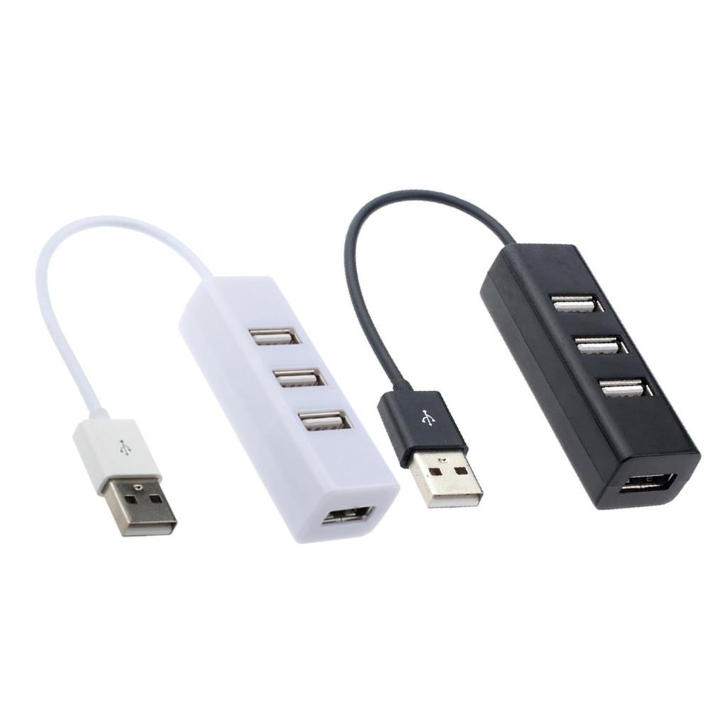 4-Port USB 2.0 Hub w/ High Speed Adapter for PC Splitter