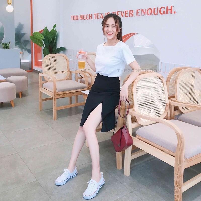 CHÂN VÁY XẺ ĐÙI SANG CHẢNH( Ảnh thật 100% ) mã 388