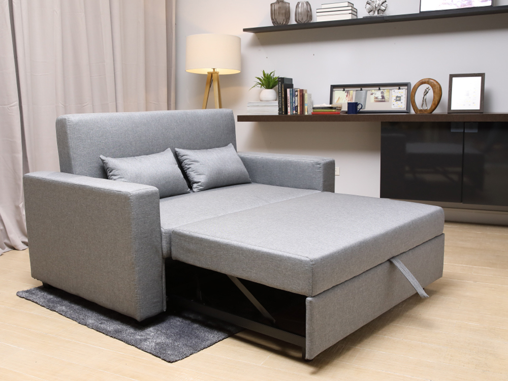 Ghế Sofa Giường Vải, Ghế Sofa SPACO/L 150x90x88 cm Màu Xám Index Living Mall Nhập khẩu Thái Lan