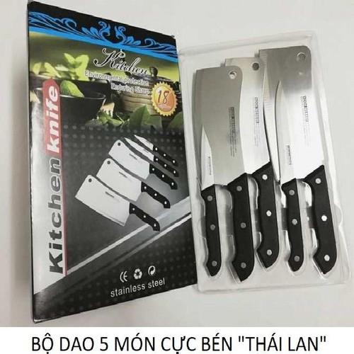 BỘ DAO KITCHEN KNIFE 5 MÓN THÁI LAN SIÊU ĐẸP