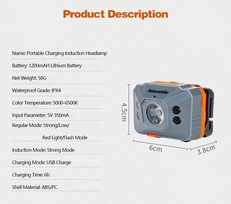 Đèn Đeo Trán Đội Đầu SIÊU SÁNG 4 CHẾ ĐỘ Chống Nước NATUREHIKE NH17G025-D 140Lumen Du Lịch Khám Phá Sạc Siêu Nhanh
