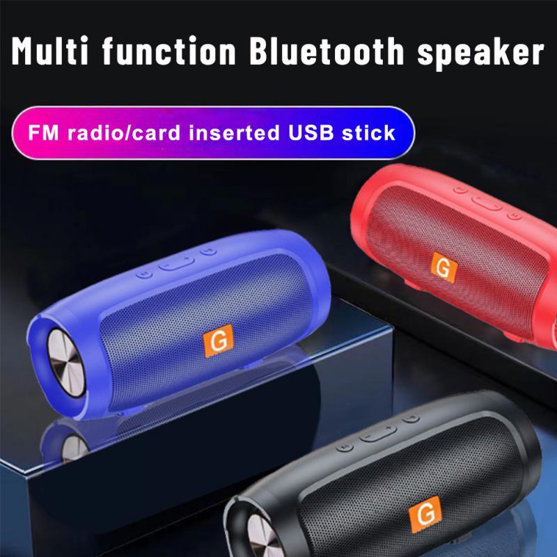 Loa Bluetooth Không Dây Thẻ Di Động Mini Âm Thanh Nổi Ngoài Trời Di Động Bluetooth Loa Nhỏ Xe Loa Siêu Trầm Nhà Âm Thanh Mini Color: Charging Cable