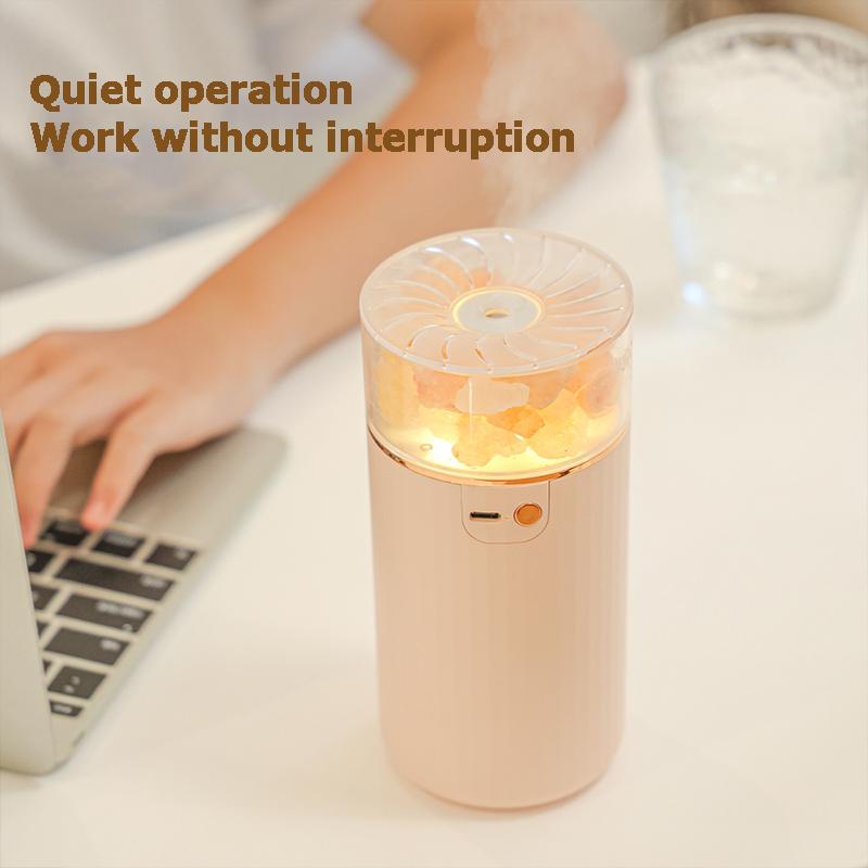 400ML Di Động Pha Lê Xông Phòng Máy Phun Sương Tạo Độ Ẩm USB Không Dây Tinh Máy Khuếch Tán Tinh Dầu Humidificador Với Bầu Không Khí Đèn Nhà