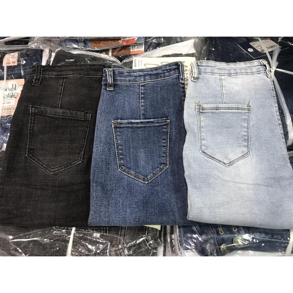 Quần jean nữ trơn cơ bản chất đẹp QJ130