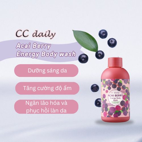 Sữa tắm trái cây CC Daily chiết xuất quả Acai CC Daily Acai Berry Energy Body Wash