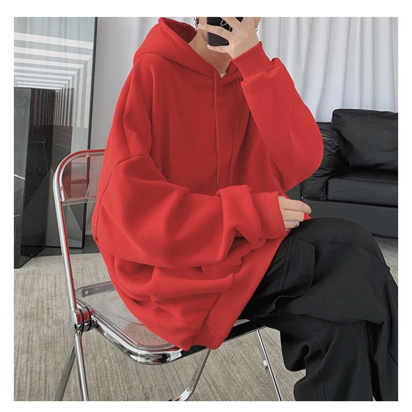 Áo hoodie nữ, áo hoodie nam, thời trang thu đông MÀU ĐỎ