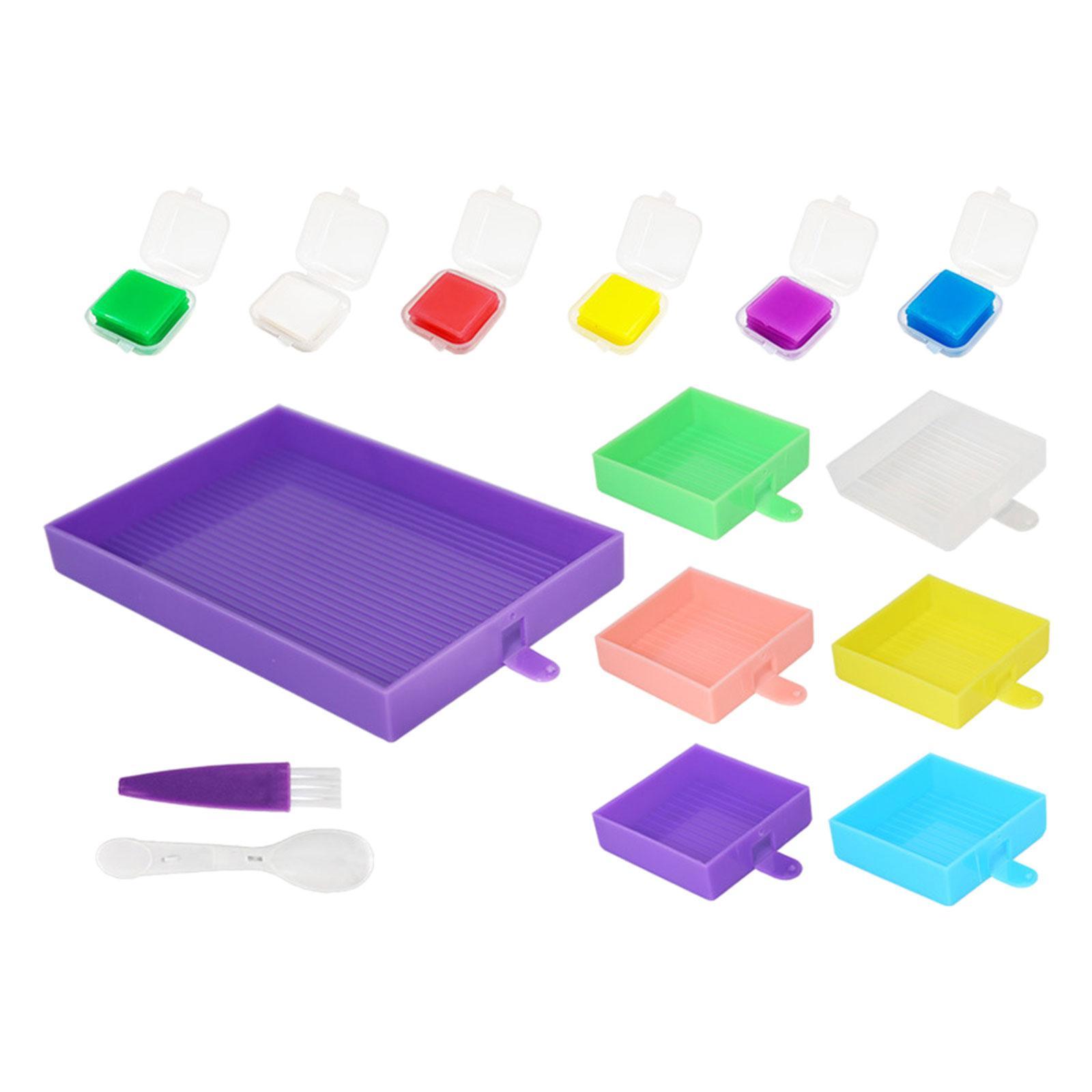Diamond Paintings Tray Kits Glue Clay Muds Diamond Tray Dividers Container 5D Storage Organizer DIY Art Crafts Diamond Paintings Accessories