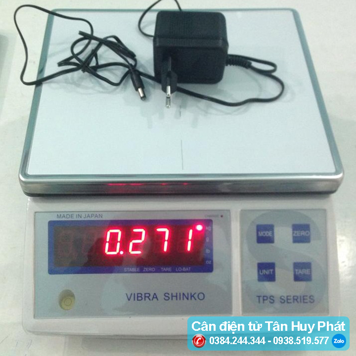 Cân điện tử Vibra TPS 3kg/ 6kg/ 15kg/ 30kg, Màn hình LED số đỏ, Pin sạc dùng 80h, Đĩa cân inox tháo rời dễ vệ sinh