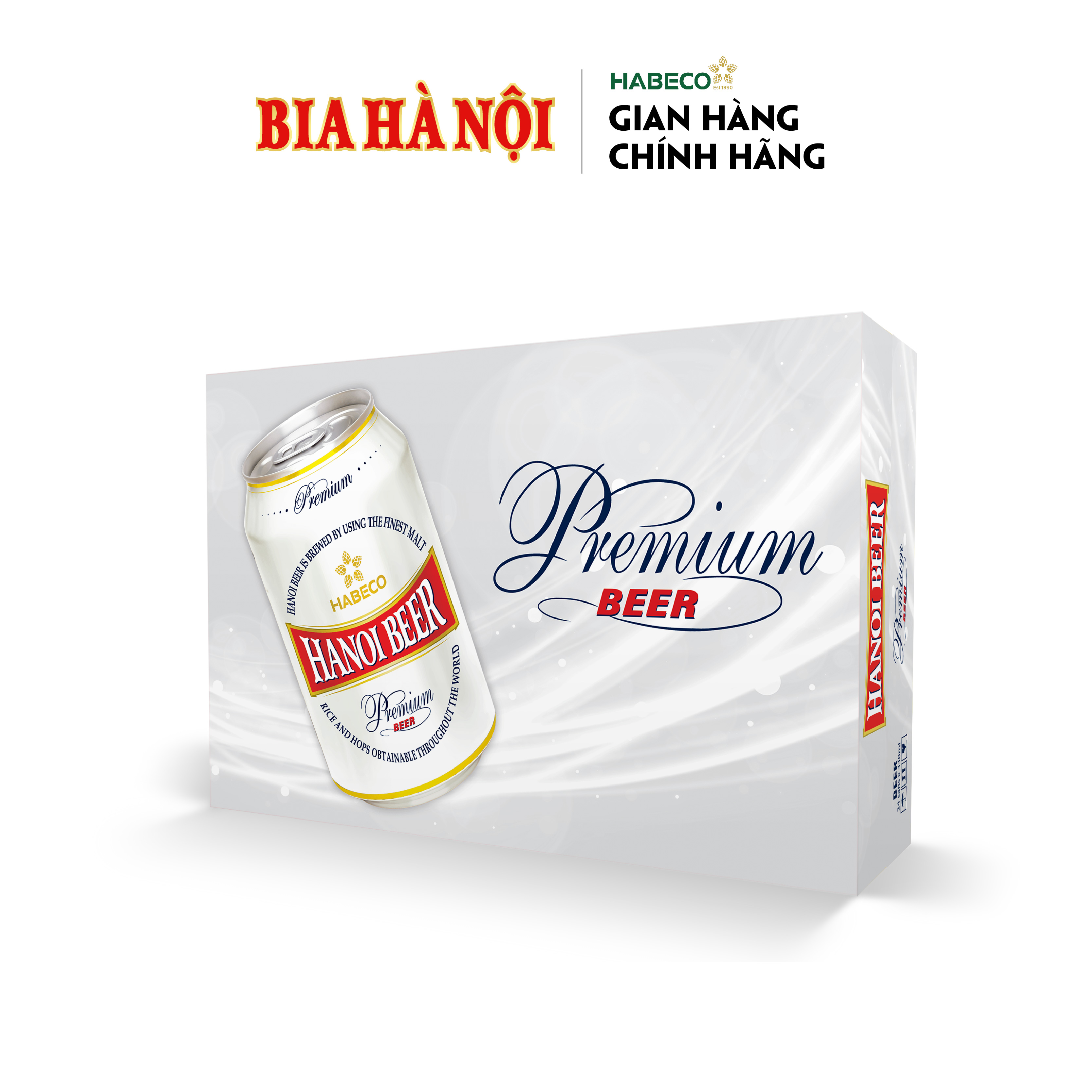 Bia Hanoi Premium Khuyến mại hè - Thùng 24 lon 330ml