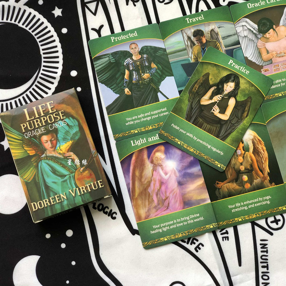 Bộ Bài Oracle Life Purpose 44 Lá Bài Tặng Đá Thanh Tẩy