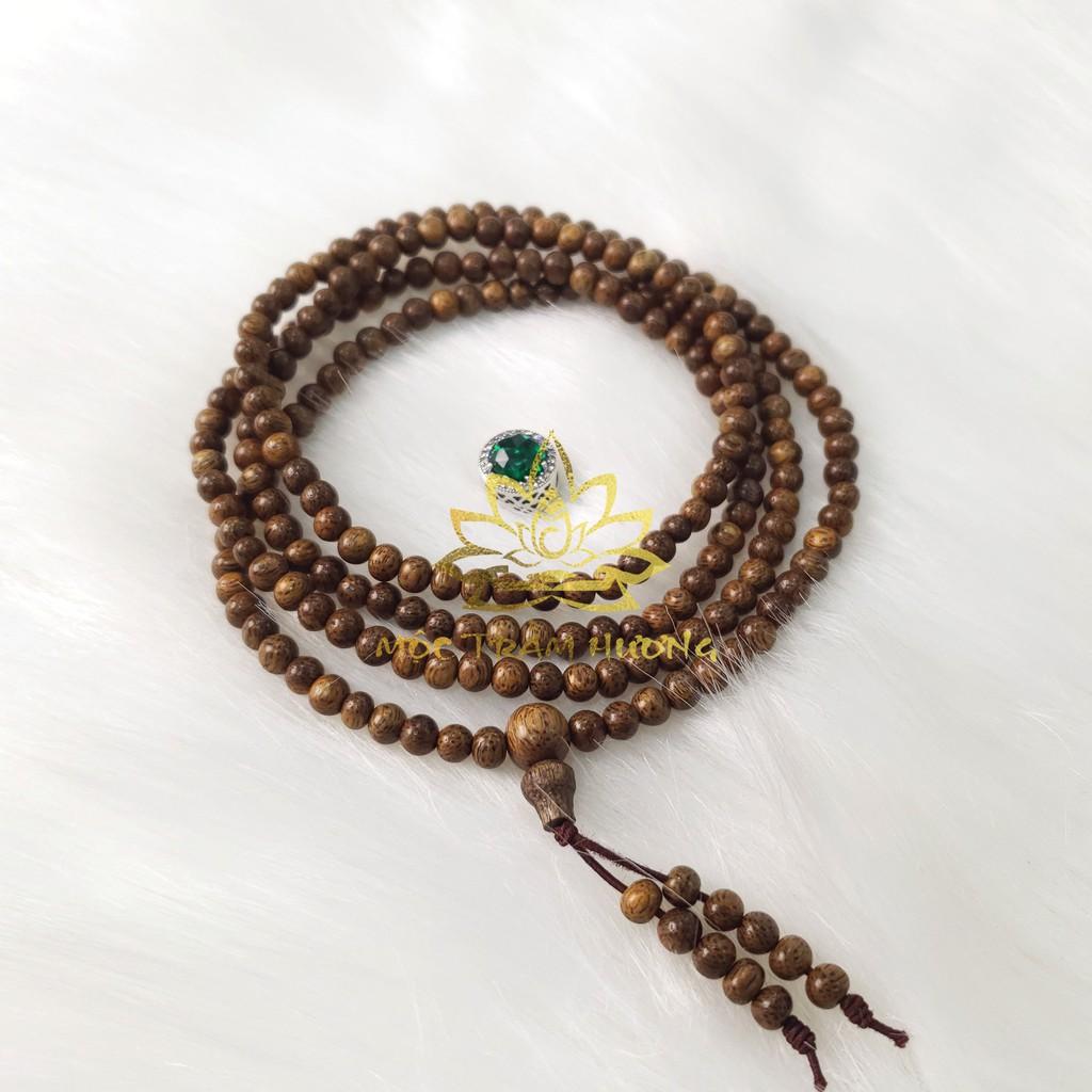 Vòng Tay Trầm Hương Tự Nhiên 216 Hạt 4mm MIX Charm Bạc S925
