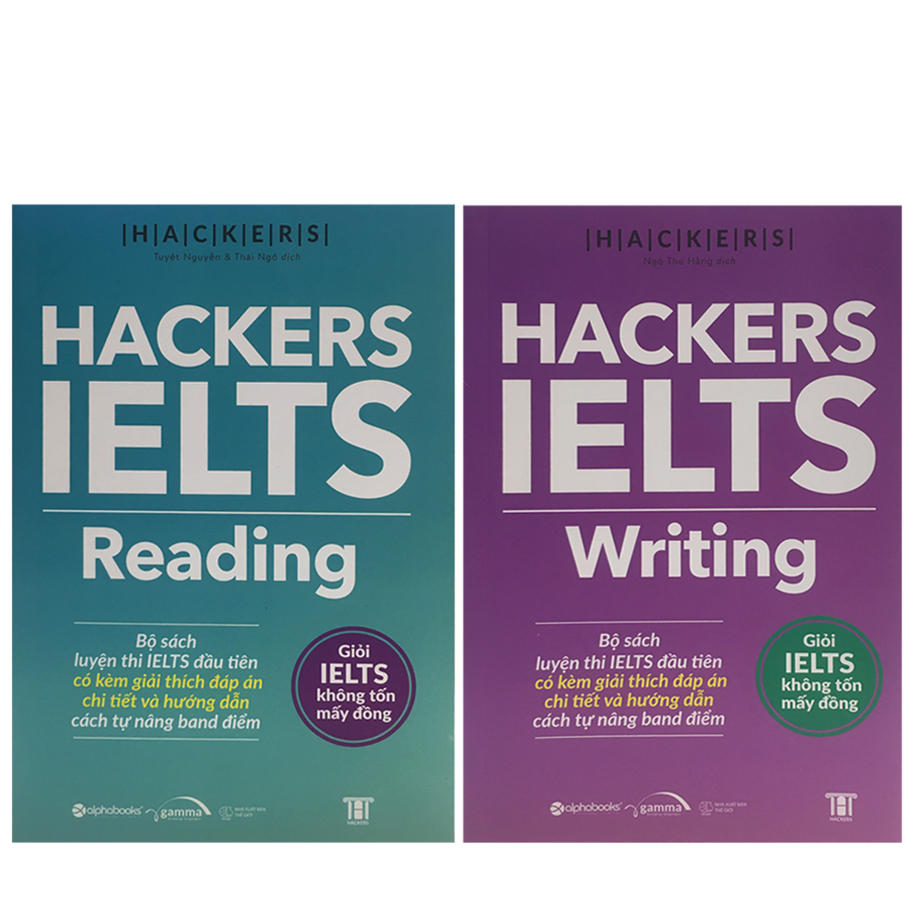 Combo 2 Cuốn Sách Luyện Thi IELTS: Hackers IELTS Reading + Hackers IELTS Writing - Tái Bản Năm 2021