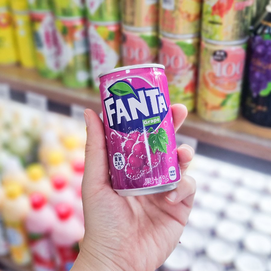 Thùng 30 lon Nước Giải Khát Có Ga Fanta Mini Vị Nho 160ml - Hàng nội địa Nhật