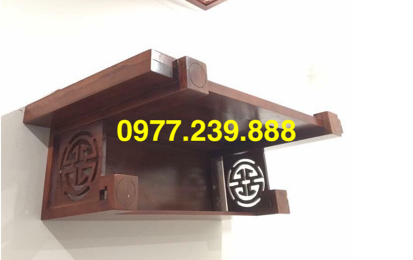 Bàn thờ treo tường bằng gỗ sồi 61x107cm