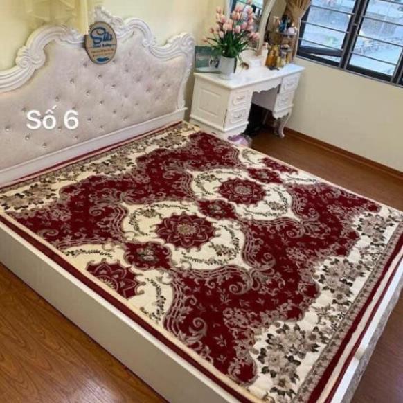 Thảm nỉ trải giường hoa văn siêu ấm