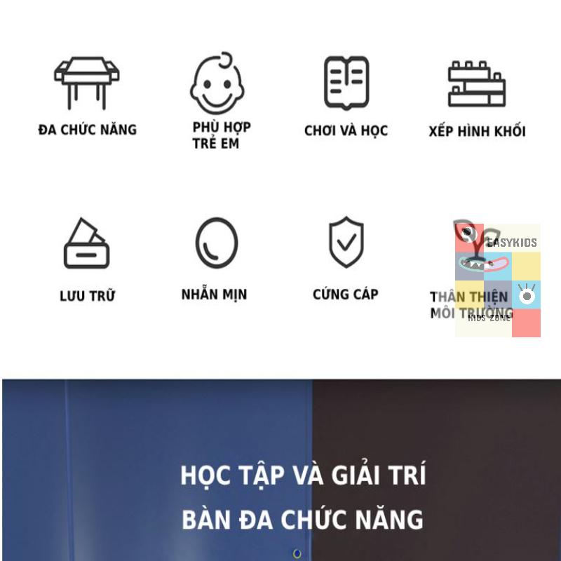 Bàn xếp hình, bàn đa chức năng, vừa chơi vừa học Đồ chơi thông minh cho bé phát triển