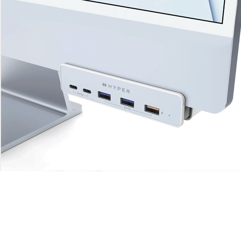 Cổng chuyển chuyên dụng dành cho iMac 24″ HYPERDRIVE 5 in 1 USB-C HUB - HD34A6 kèm 7 miếng dán theo màu iMac 24&quot; - Hàng Chính Hãng