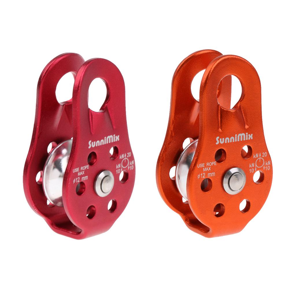 General Purpose Fixed Side Single Climbing Pulley for 8-12mm Rope
