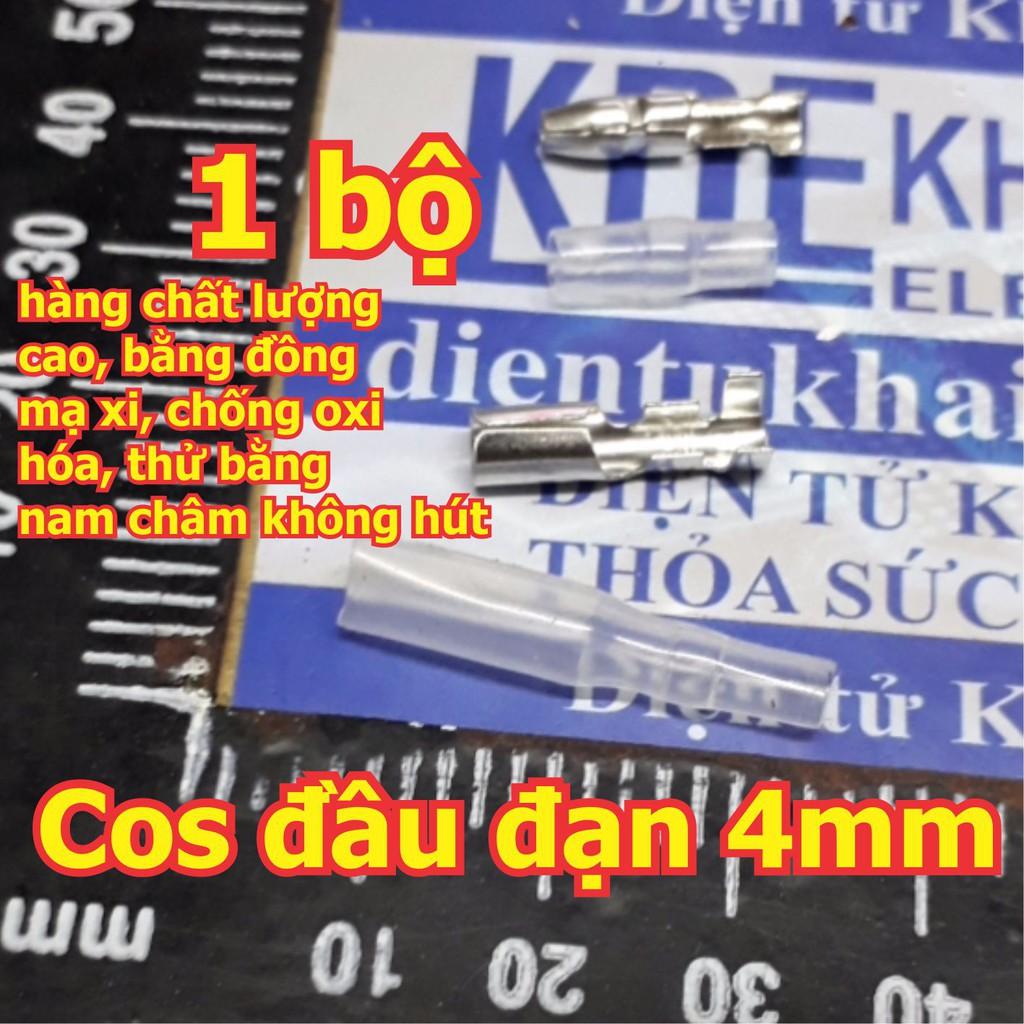 BỘ RỜI LÕI ĐỰC, CÁI, vỏ nhựa trong ĐẦU NỐI, HEADER cos tròn, cos đầu đạn 4mm, bấm dây 0.3-1.5mm kde5107