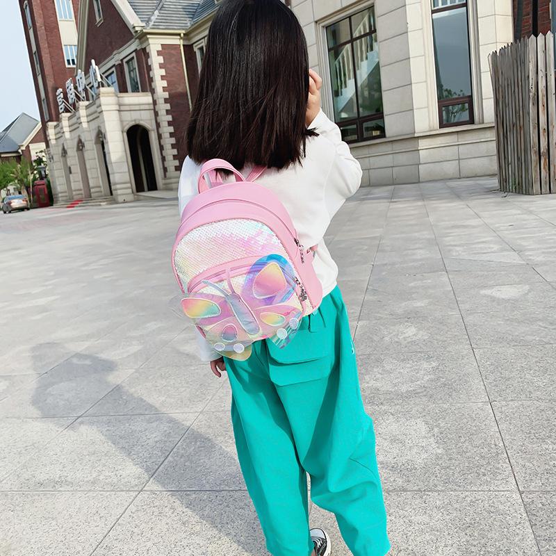 Trường Nữ Sinh Túi Nhỏ Ba Lô Trẻ Em Ba Lô Mẫu Giáo Schoolbag Bướm Đầm Da Trẻ Em Ba Lô Dành Cho Trẻ Em Quà Tặng