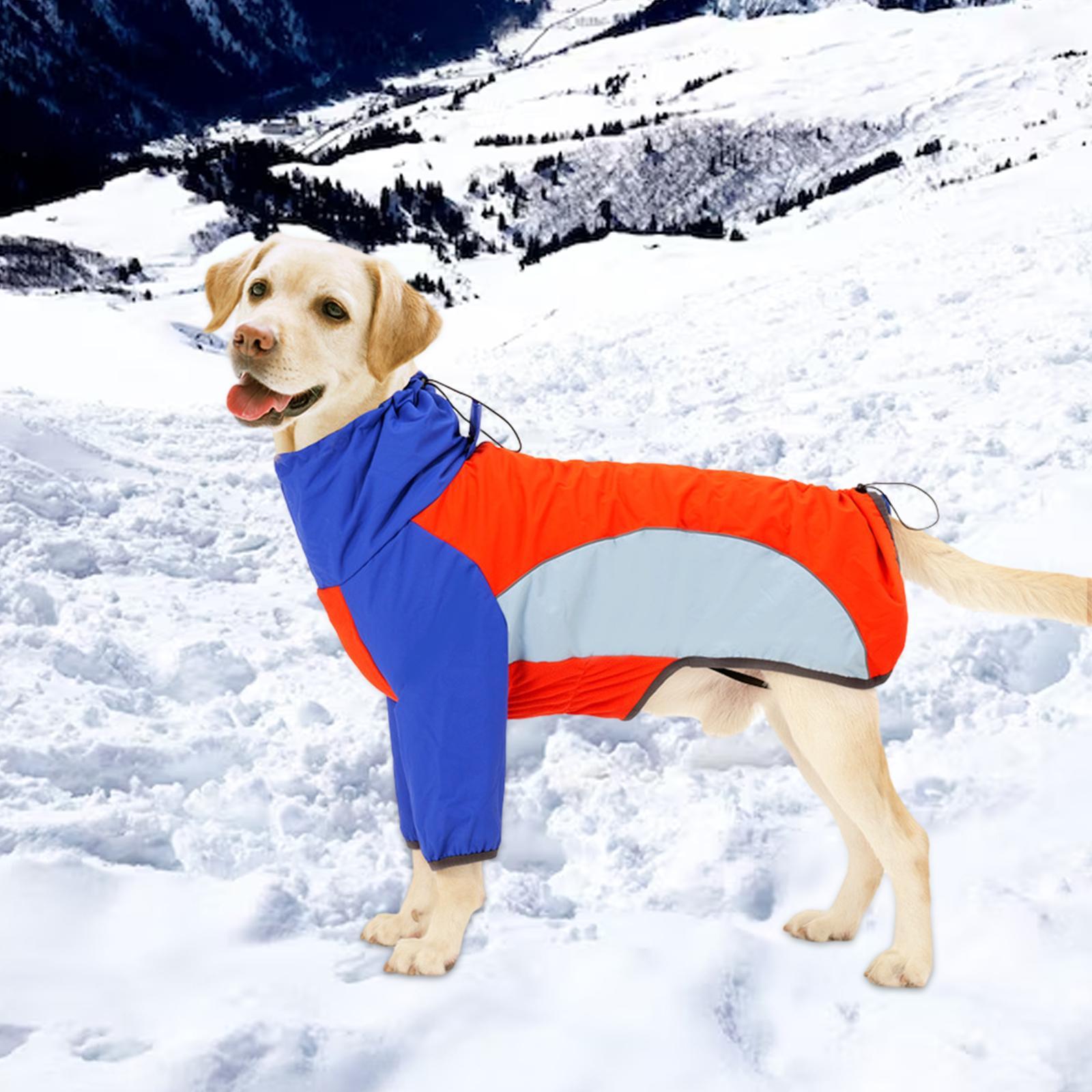 Dog Winter Coat Snowsuit Clothes for Medium Large Dogs Windproof Apparel Reflective for Outdoor Parties Travel Walking Picnic