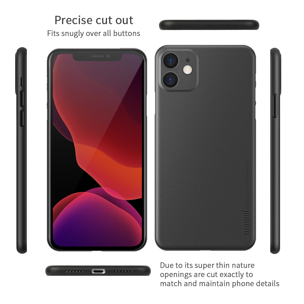 Ốp lưng nhám siêu mỏng 0.3mm cho iPhone 11 hiệu Memumi có gờ bảo vệ camera - Hàng nhập khẩu