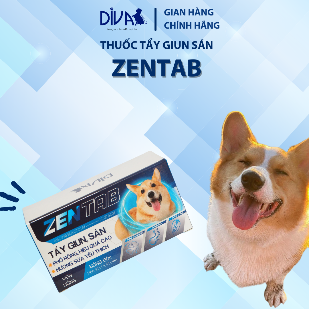 VIÊN UỐNG XỔ GIUN HƯƠNG SỮA DÊ DIVA X ZENTAB HỘP 100 VIÊN