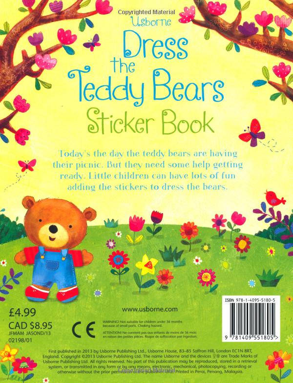 Dress the Teddy Bears Sticker Book