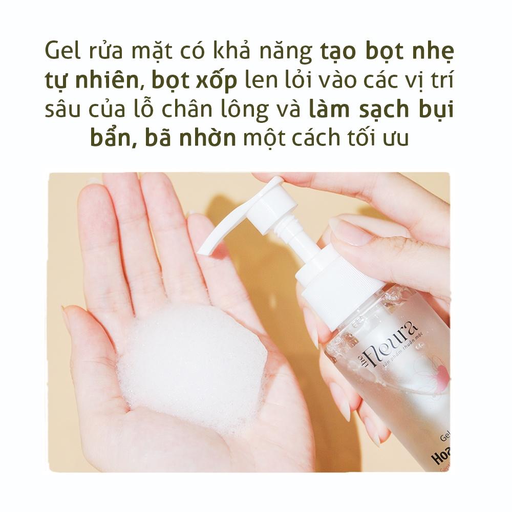 Gel Rửa Mặt Tạo Bọt Dịu Nhẹ Cho Da Dầu Mụn Nhạy Cảm, không chứa xà phòng, gúp sáng da, sản phẩm chính hãng the Fleura