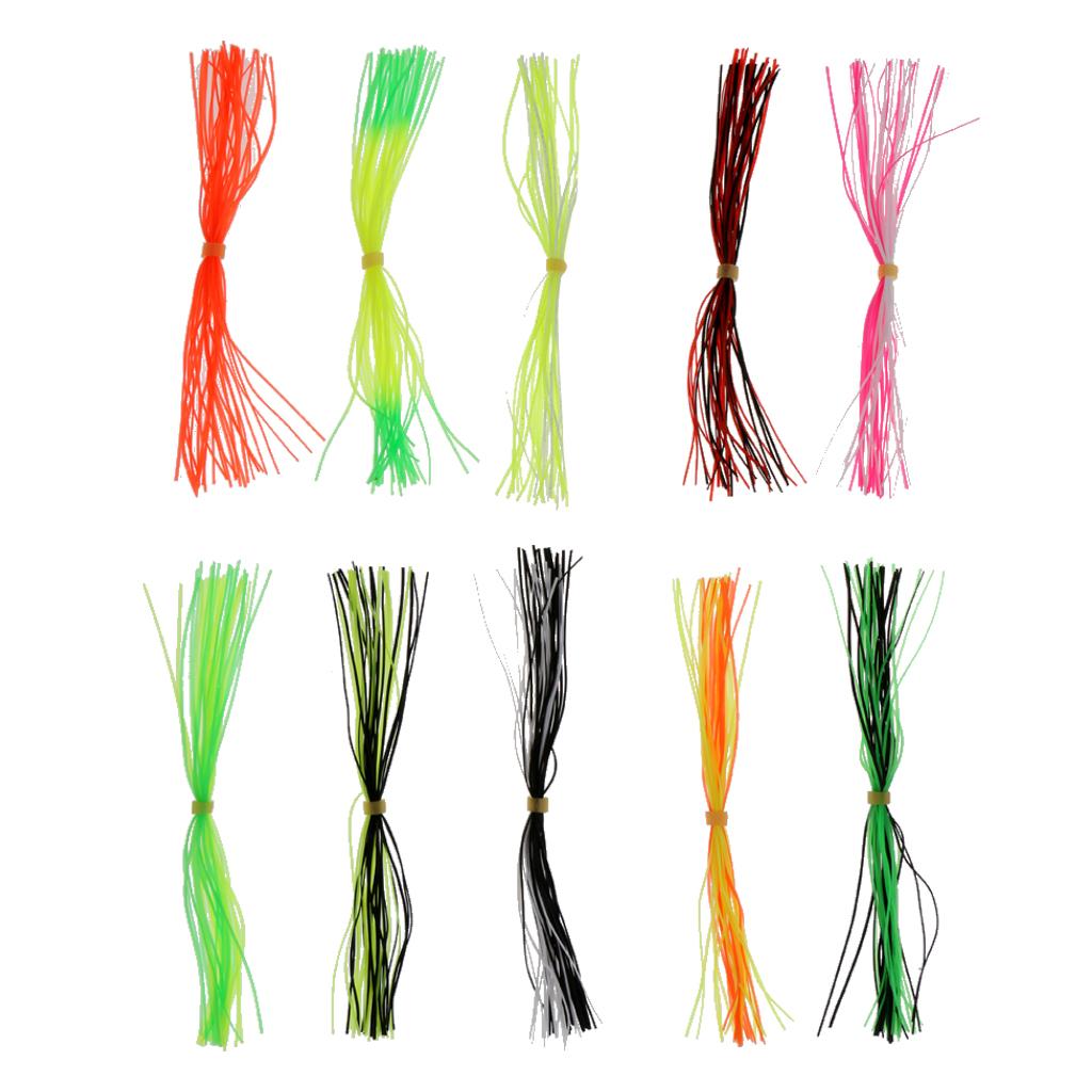 10 Pcs Bundles Fly Tying Threads Skirts for Fishing Flies Lure Beard Making