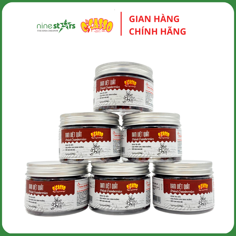 Nam Việt Quất sấy dẻo 100% nhập khẩu Canada _ thương hiệu O'Casso_có nhiều vitamin và các khoáng chất thiết yếu. Hộp 80g