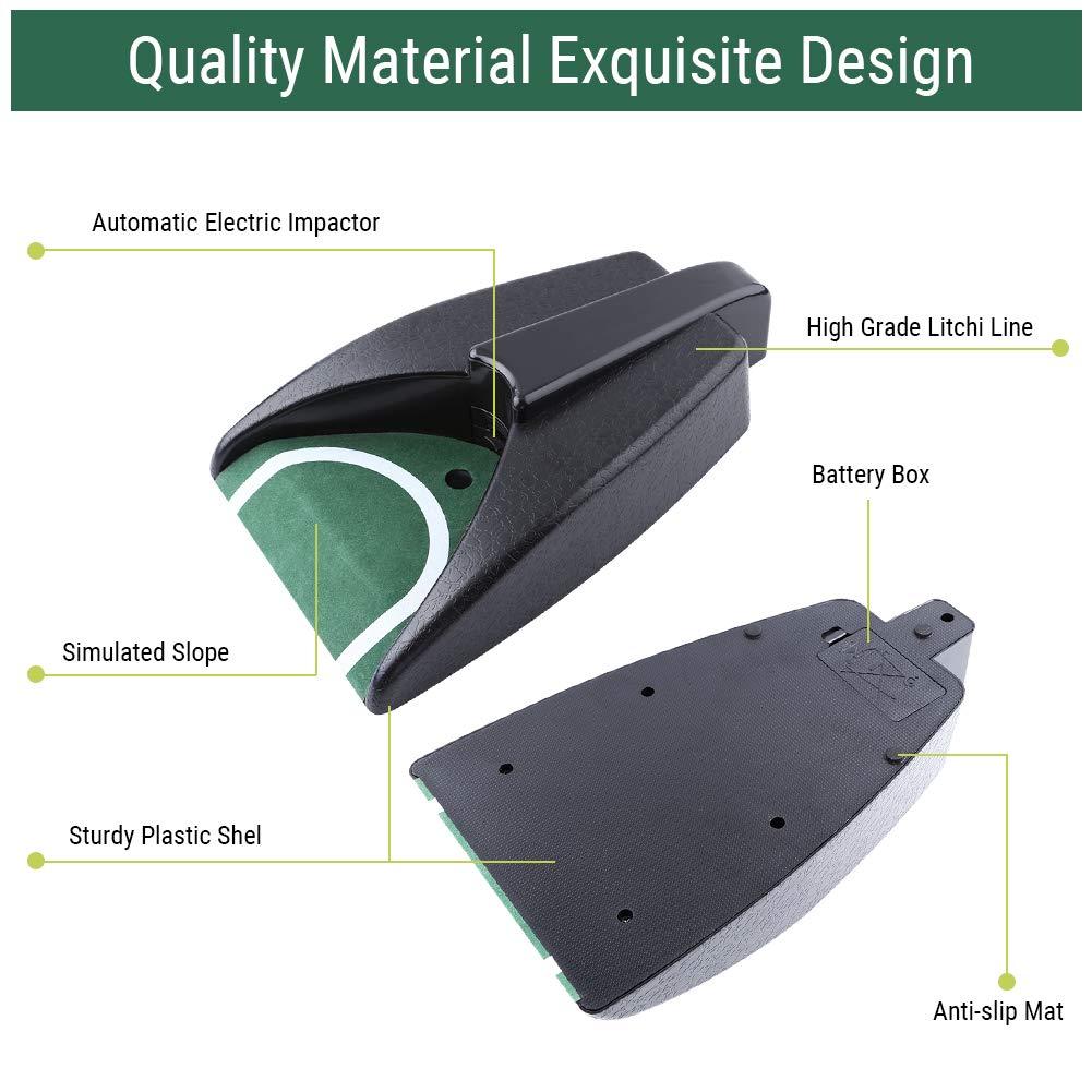 Đặt đơn vị với trở lại bóng tự động, tự động putt trở lại từ Cup Golf Automatic, máy trở lại tự động bóng golf 26.8*16,5*5,5cm