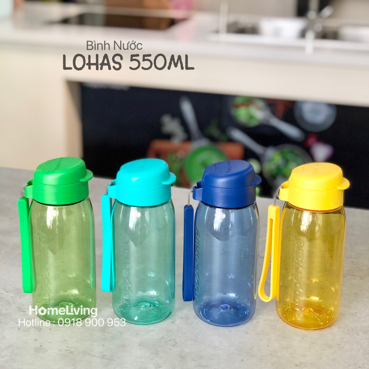 Bình Nước Tupperware Lohas 550ml - Màu mới