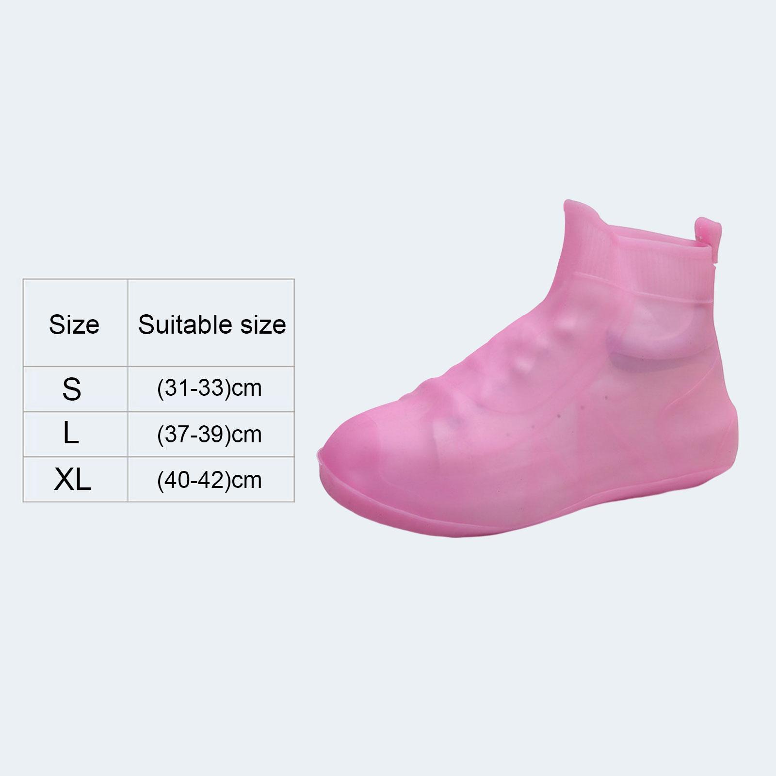Rain Boot Waterproof Shoes Covers, Nonslip Shoe Cover Galoshes, Reusable Rain Snow Boots Overshoes for Cycling Outdoor Camping Fishing Garden Travel