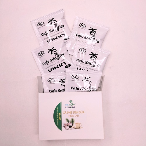 CÀ PHÊ SỮA DỪA HỘP 6 GÓI