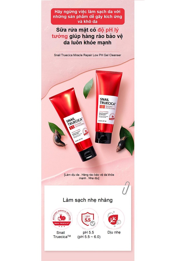 Bộ Dưỡng Da, giúp săn chắc, Phục Hồi, Cải Thiện Vết Thâm, Sẹo Some By Mi Snail Truecica Miracle Repair