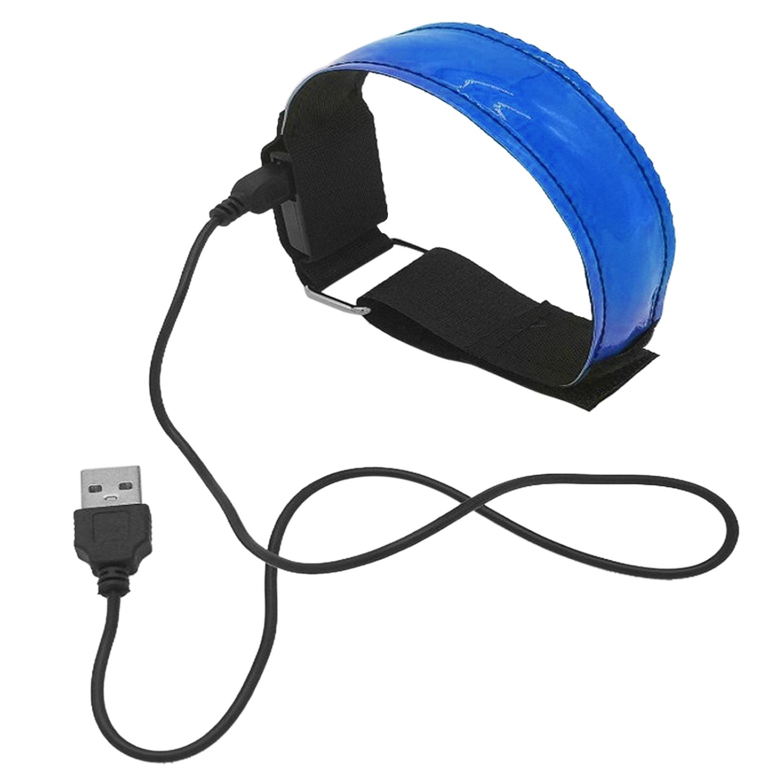 LED Armband Sạc USB Running Arm Band Ban đêm An toàn Chạy bộ Đi xe đạp Gear Dành cho Chạy bộ Đi xe đạp Đi bộ Đường dài Đi bộ Color: 1PC Green