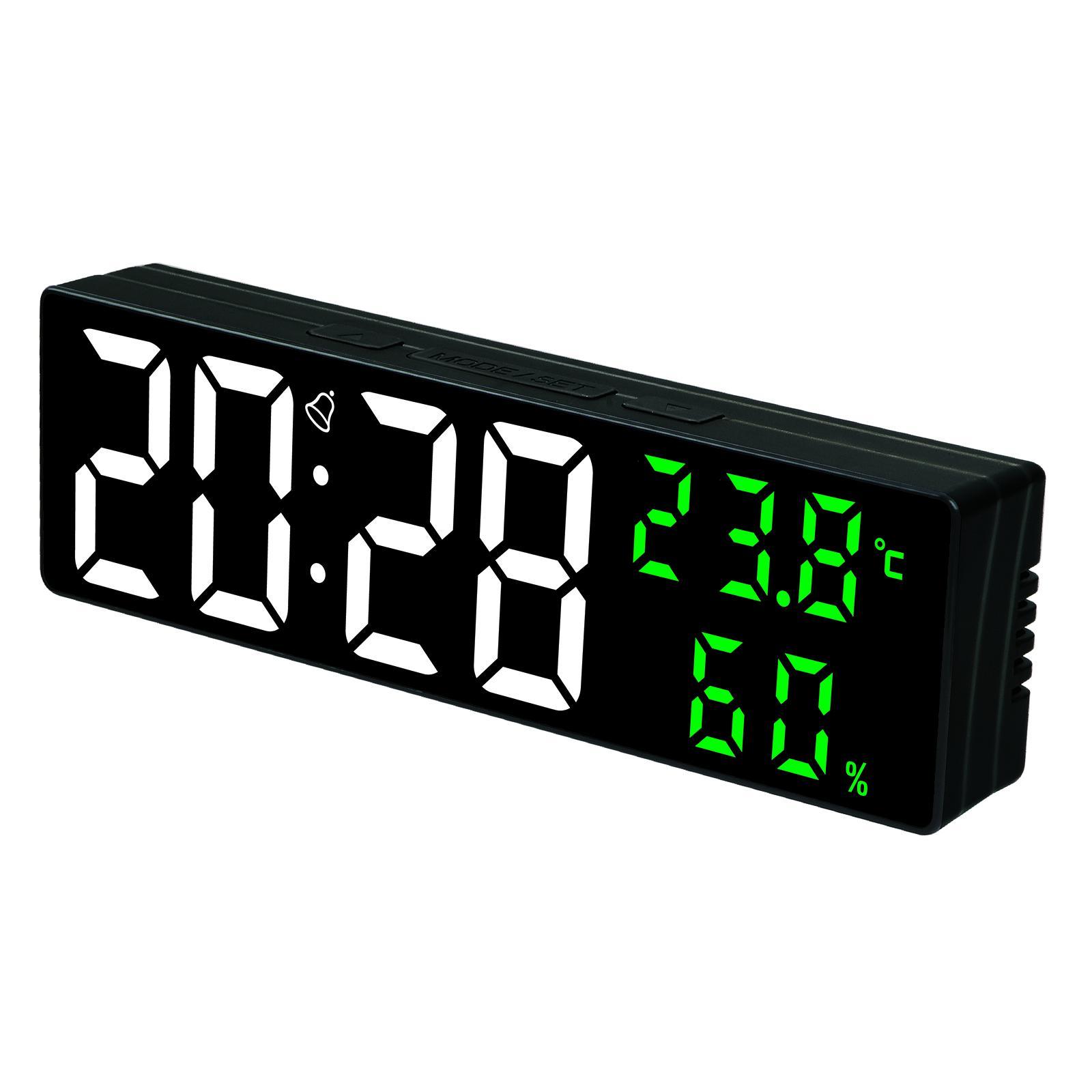 Large Number Digital Clock LED Display Snooze Function for Living Room