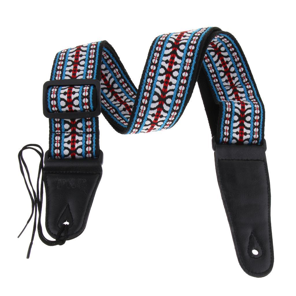 Embroidered Guitar Neck Shoulder Strap Belt for Guitar Accessory