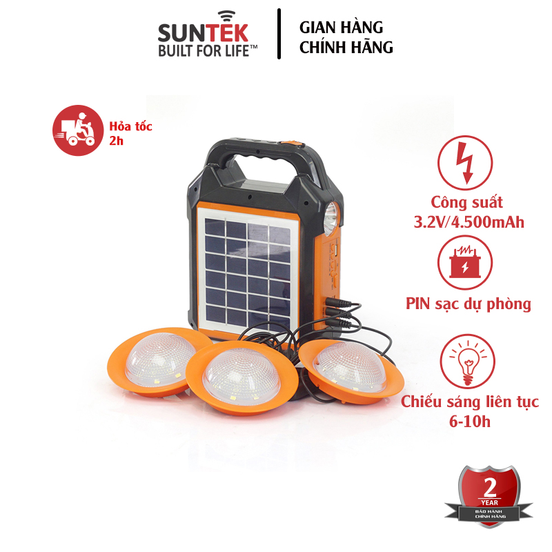 Bộ Lưu Điện SUNTEK SPK-01 sạc bằng năng lượng mặt trời - Hàng chính hãng